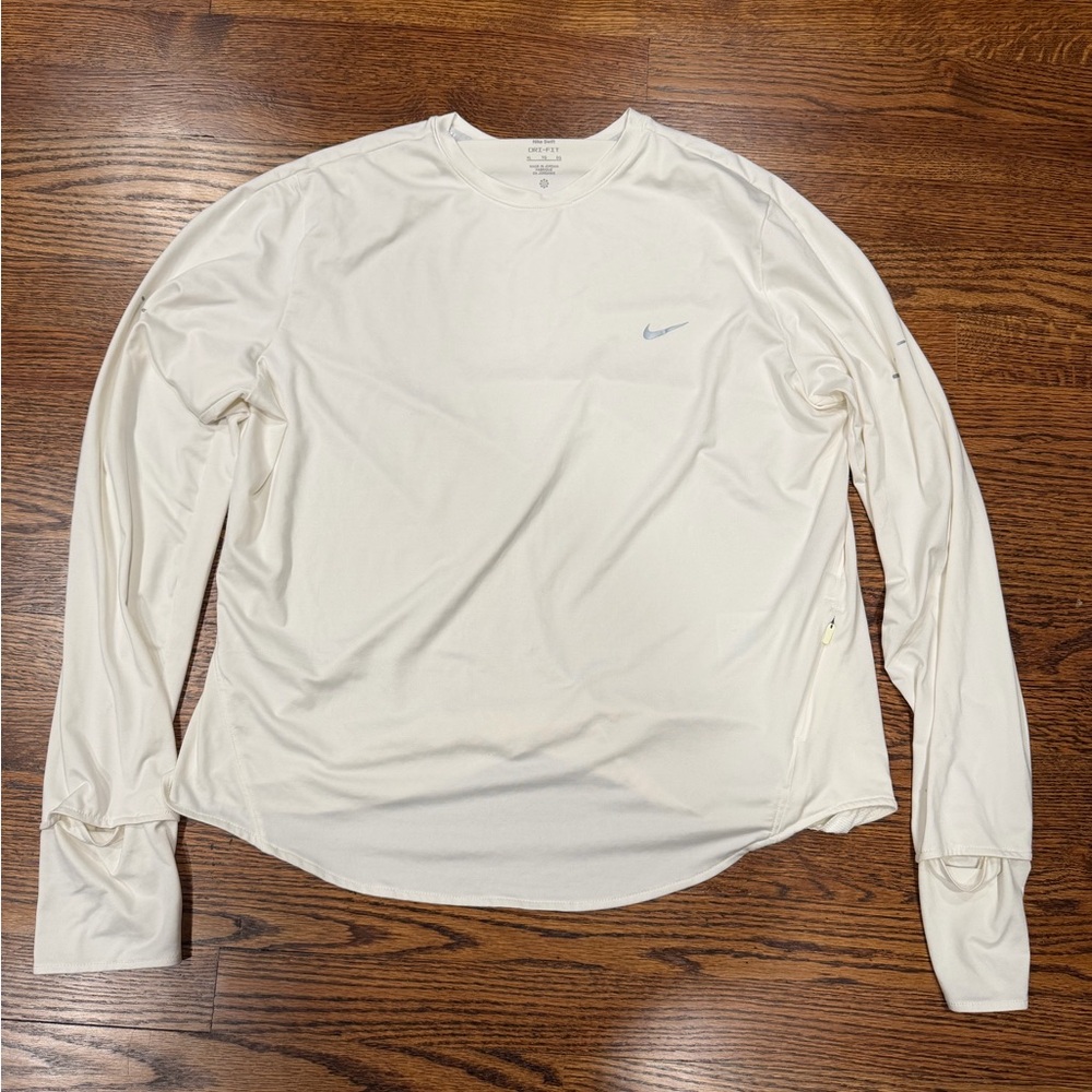 Nike Women's Cream Long Sleeve Tee